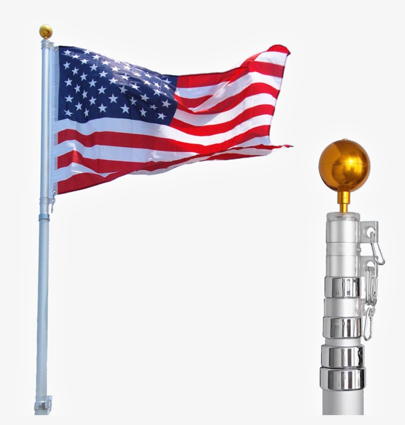 Usa Flag Pole Png Banner Free Stock - 30 Ft Flag Pole, transparent png #5110536