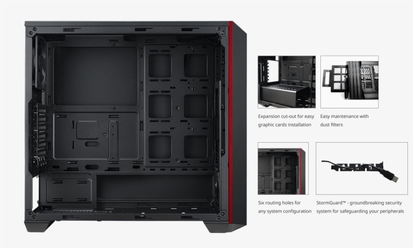 Challenge The Confines Of The Masterbox 5 By Creating - Cooler Master Masterbox 5 Msi Gaming Edition, transparent png #5111339