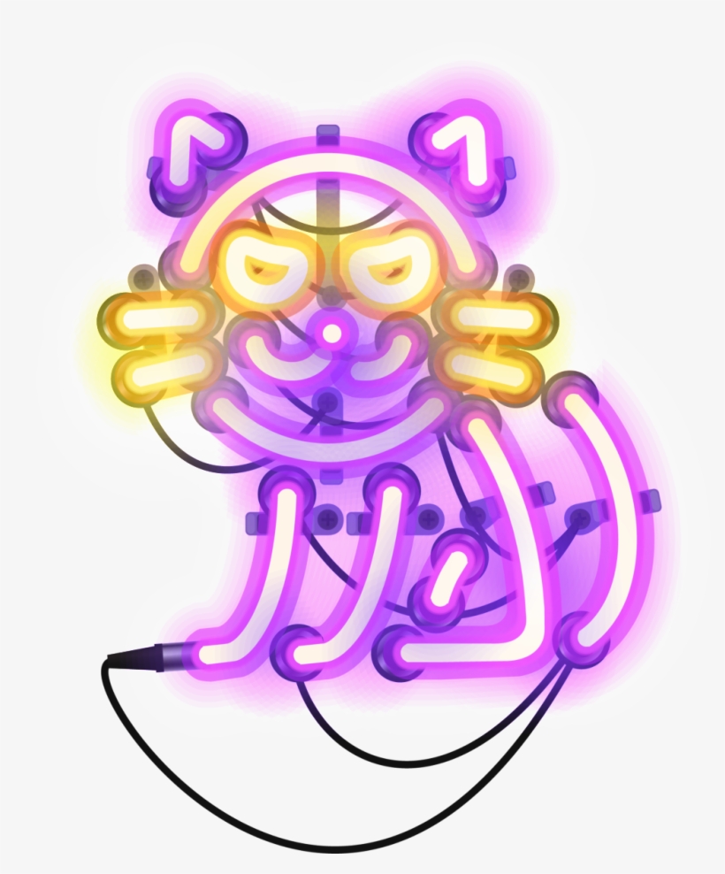 Purple Watercolor Hand Painted Tube Cat Transparent - Portable Network Graphics, transparent png #5111411