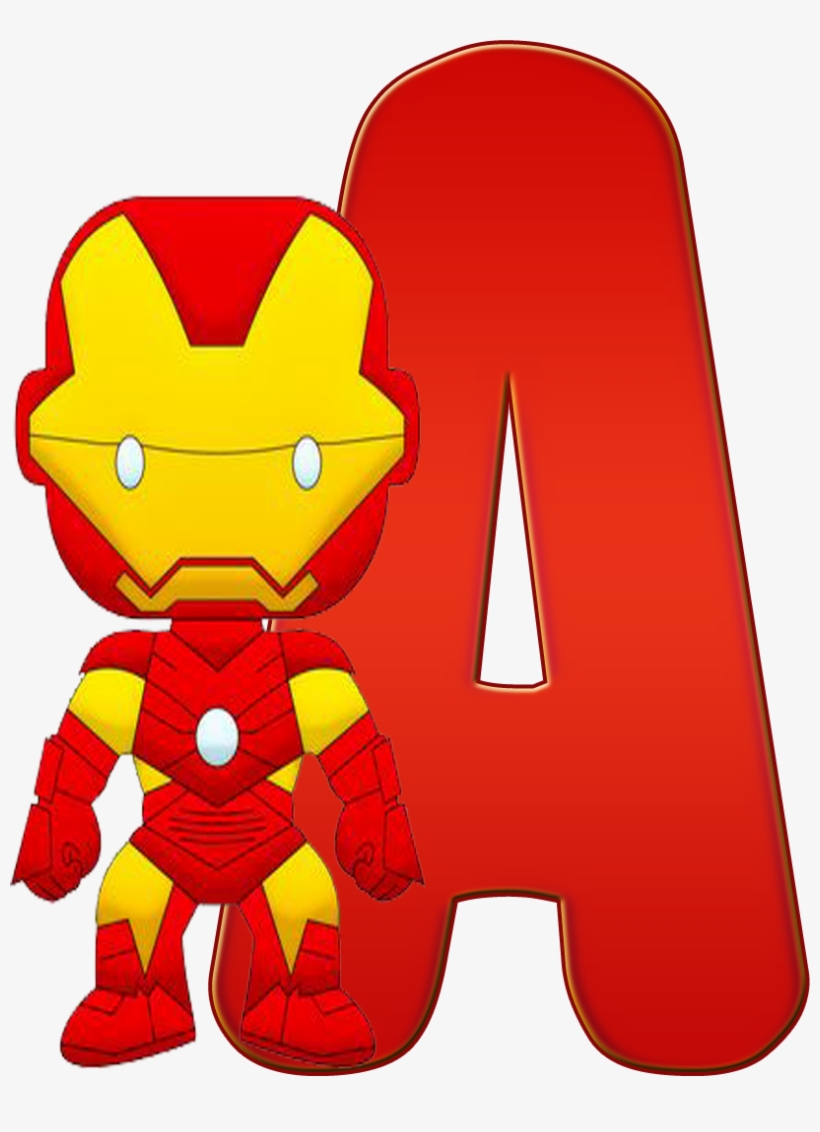 Homem De Ferro Png Cute - Letras De Super Heroes, transparent png #5111711