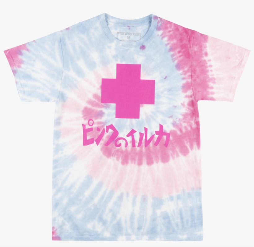 Pink Dolphin Promo Tie Dye T-shirt Mens Fall 2018 Tee - T-shirt, transparent png #5111717