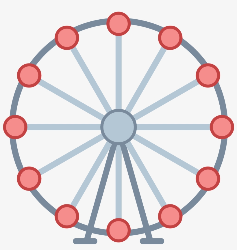 Ferris Wheel Icon - Ferris Wheel Png Blue, transparent png #5114231