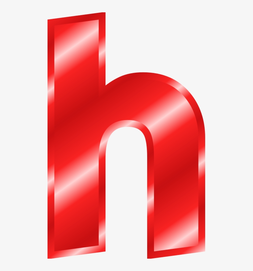 Effect Letters Alphabet Red - Red Small Letter H, transparent png #5114822