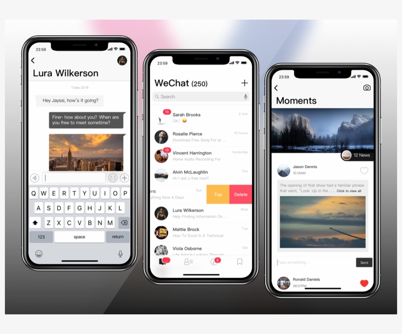 Wechat For Iphone X Modern Card Chat Social Im Iphone - Ncaa Florida Gators Impact Tpu 2-piece Dual Hybrid, transparent png #5114988