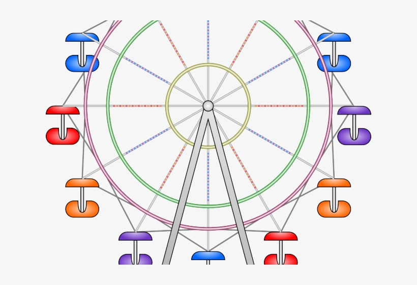 Ferris Wheel Clipart Simple - Ferris Wheel Clip Art, transparent png #5114989