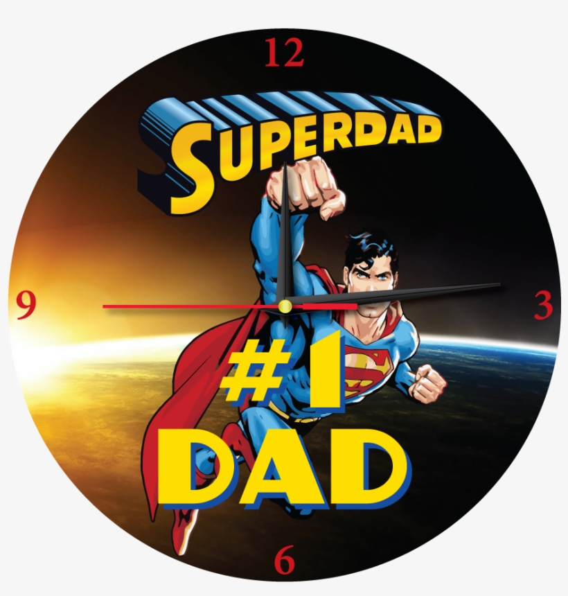 Superdad-clock, transparent png #5115261
