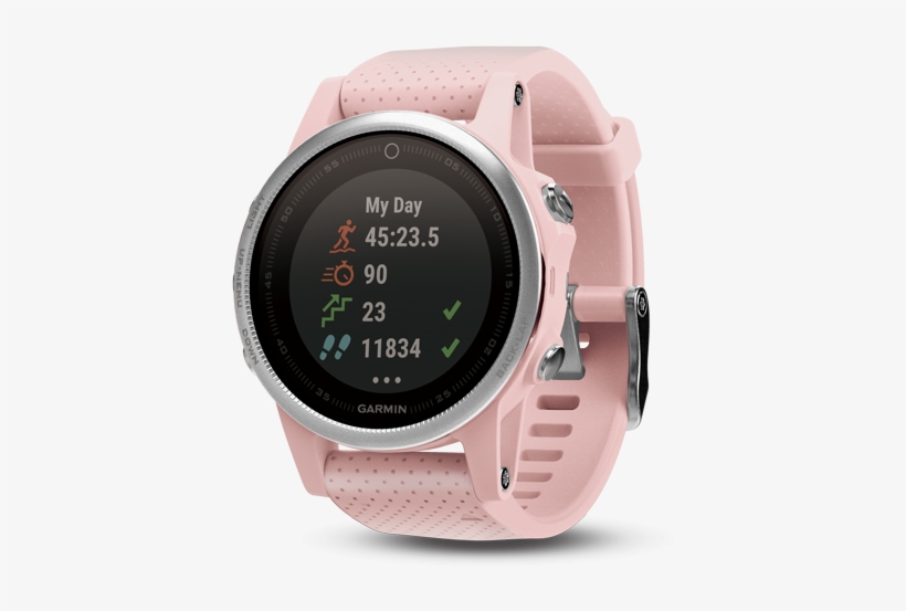 Garmin Fenix 5s Watch - Garmin Fenix 5s White With Carrara White Band, transparent png #5115383