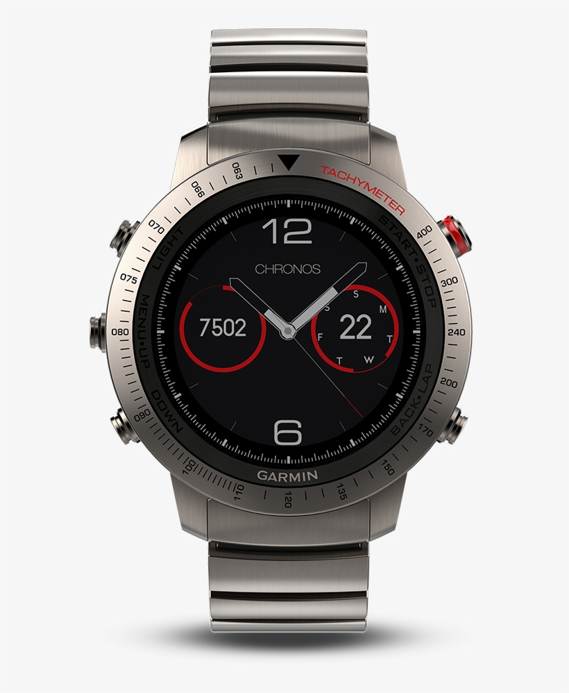 Fenix Chronos Titanium With Brushed Titanium Hybrid - Garmin Fenix 5x Sapphire, transparent png #5116406