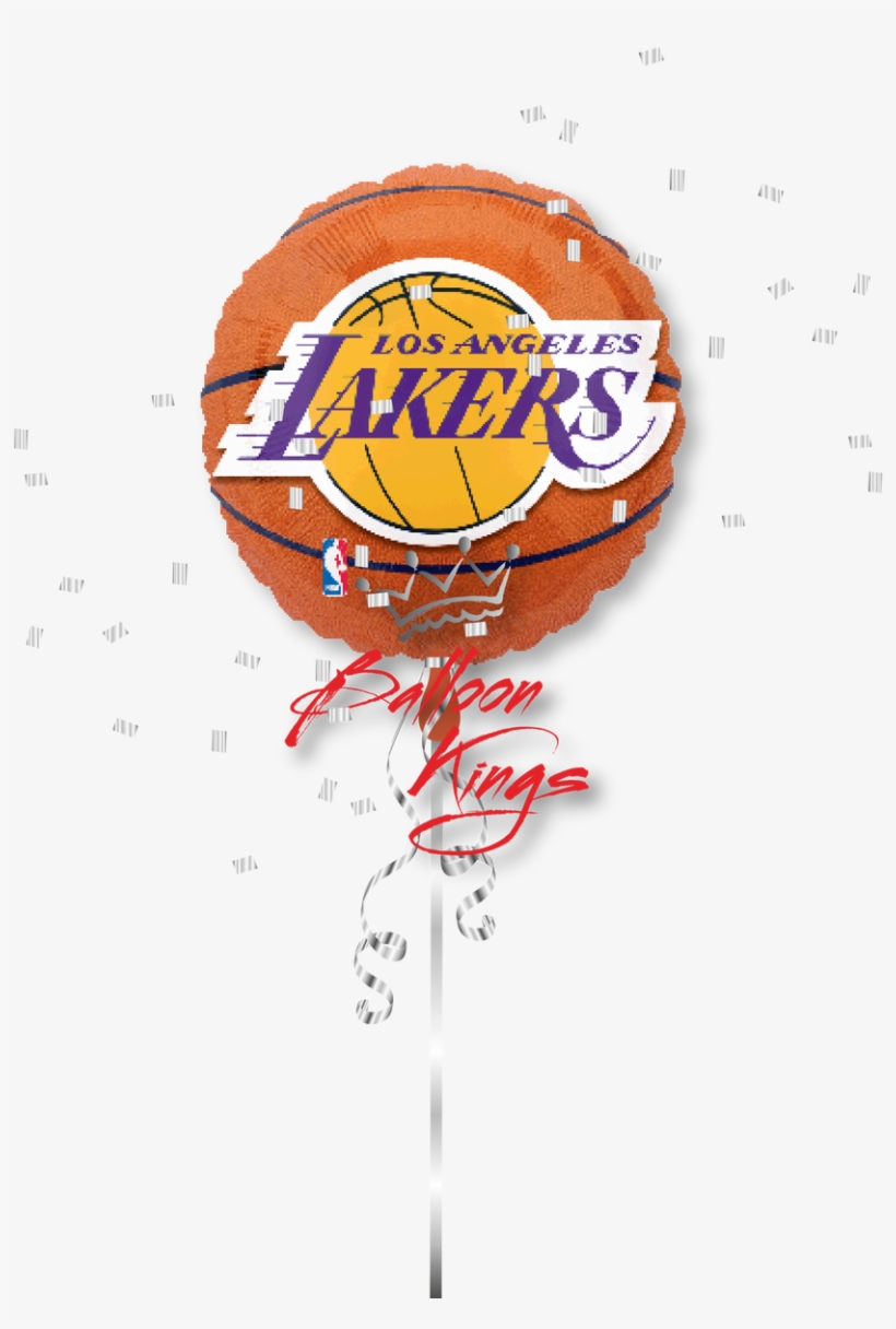 La Lakers - 18" Nba La Lakers Basketball Balloon - Mylar Balloons, transparent png #5117867