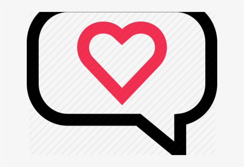 Heart Icons Chat - Heart In Text Bubble, transparent png #5118608
