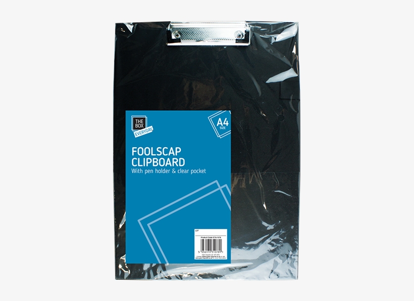 Black A4 Foolscap Clipboard - Clipboard, transparent png #5121452