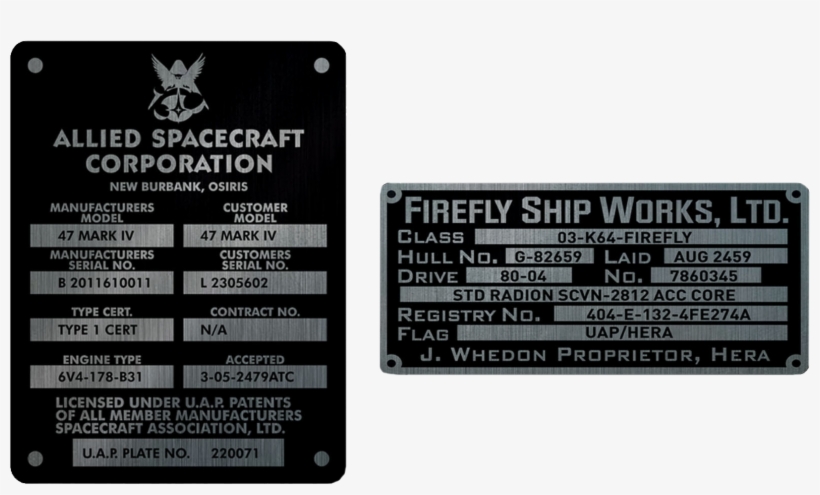 Builder's Plaques Metalized Sticker Set - Firefly Builder's Plaques Metalized Sticker Set, transparent png #5121518