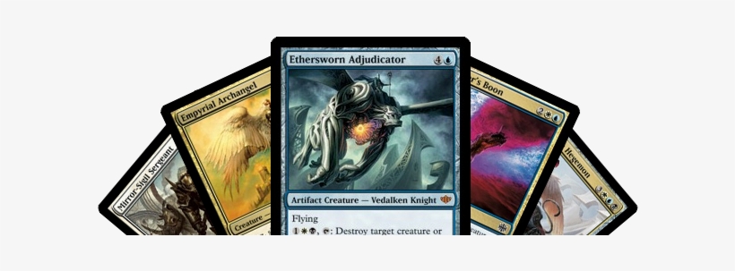 Magic Cards Png Clipart Black And White Stock - Ethersworn Adjudicator - Conflux - Magic: The Gathering, transparent png #5123416