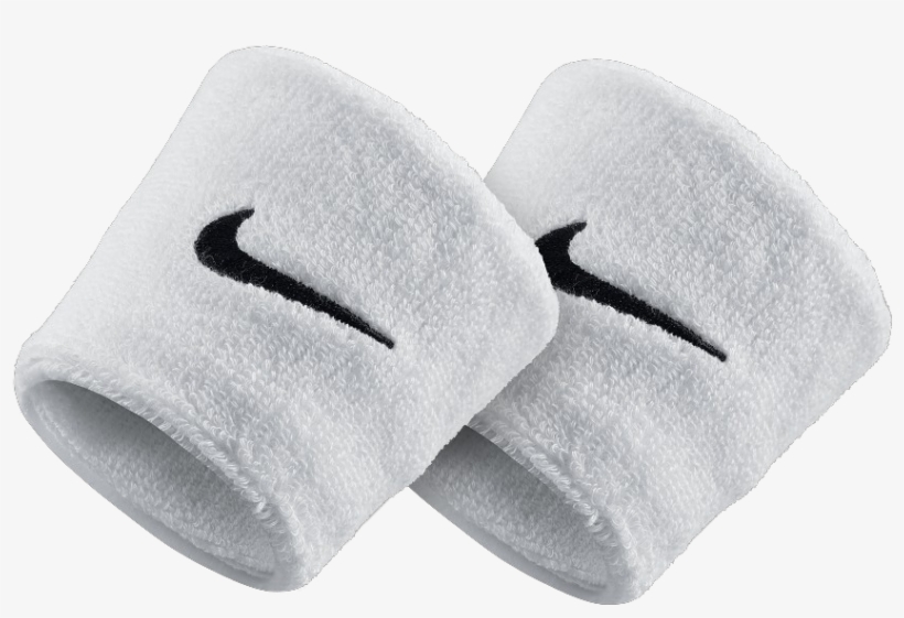Nike Swoosh Wristband Black White Free Transparent Png
