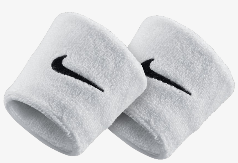 Nike Swoosh Wristband - Black/white, transparent png #5124795