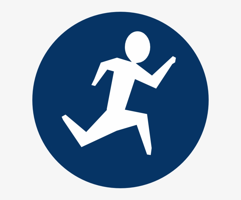 How To Set Use Blue Running Man Icon Png, transparent png #5125455