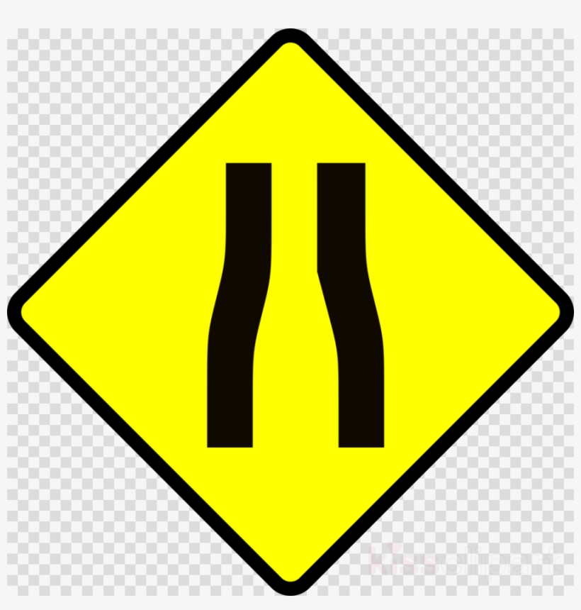 Two Way Street Sign Clipart Traffic Sign Warning Sign - Clip Art, transparent png #5125519