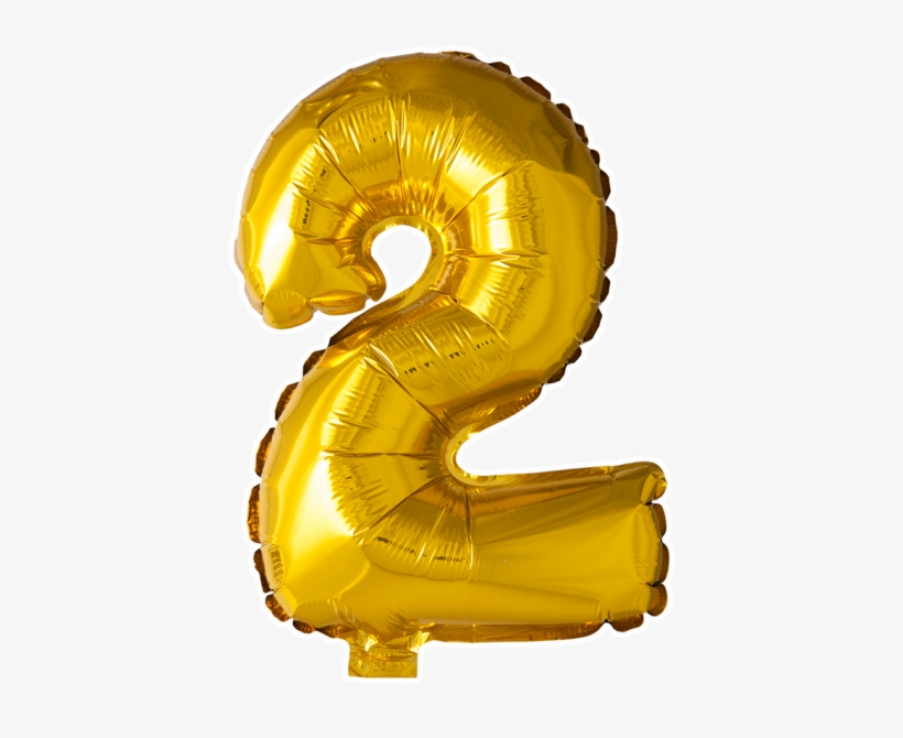 Gold Number 2 Balloon Png, transparent png #5126655