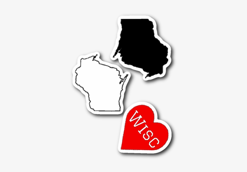 Wisconsin In My Heart Stickers - Wisconsin, transparent png #5127156
