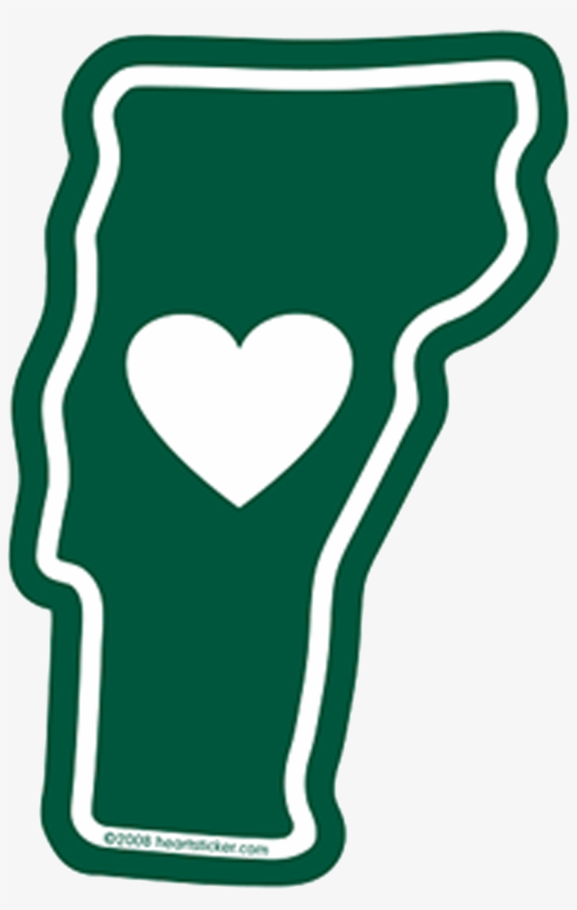 Vermont Heart Sticker - Vermont Sticker, transparent png #5127274