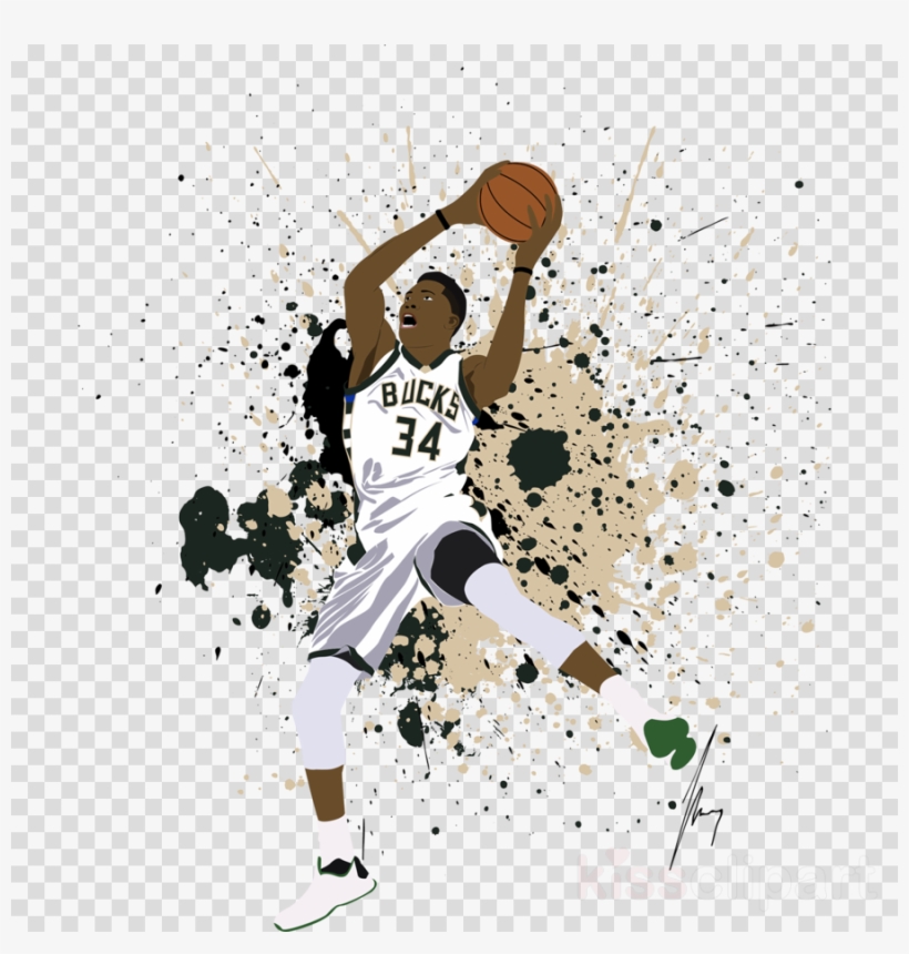 Nba 2k19 Clipart Milwaukee Bucks Nba 2k19 2017 18 Nba - Giannis Antetokounmpo Cartoon, transparent png #5127459