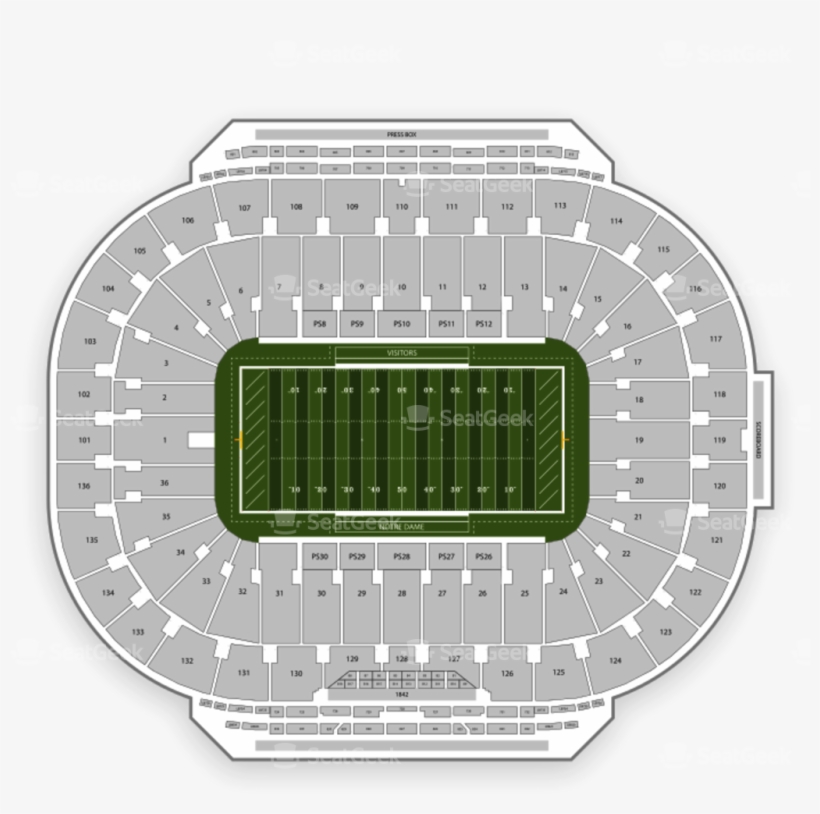 Notre Dame Stadium, transparent png #5128682