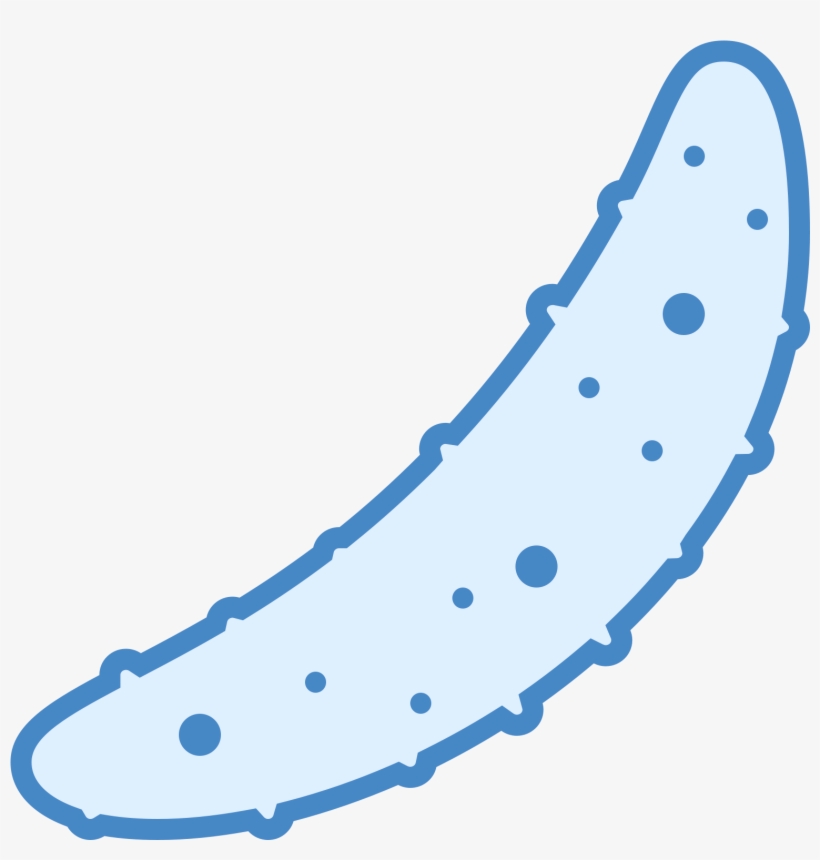 A Cucumber Is A Straight Line That Slowly Curves Inward - Clip Art, transparent png #5128744