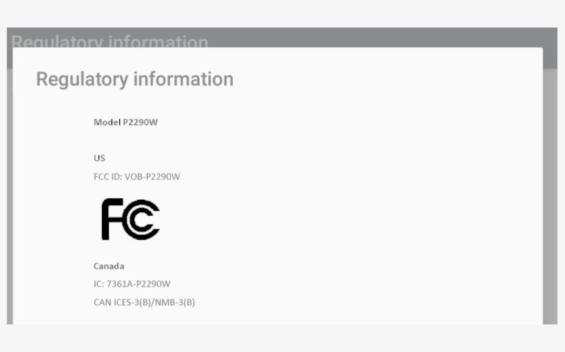 Fcc Id Vob P2290w Id Label Location Info - Us Fcc Id, transparent png #5129991