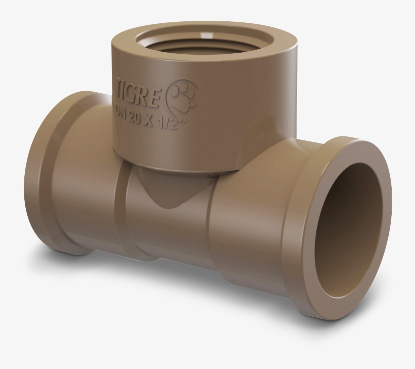 Pipes And Fittings - Tê Soldável Com Rosca Na Bolsa Central, transparent png #5130158