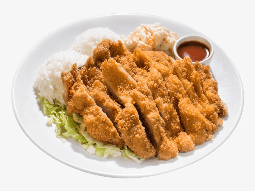 Chicken Katsu With Two Scoops Of Rice, Mac Salad, And - L And L Chicken Katsu, transparent png #5131384