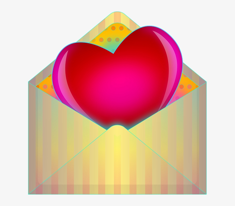 Carta De Amor Em Png - Animated Envelope With Heart Cartoon, transparent png #5132667