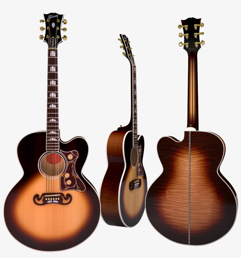 Acoustic Guitar Gibson J200 Https - 3d Music Guitar Png, transparent png #5134416