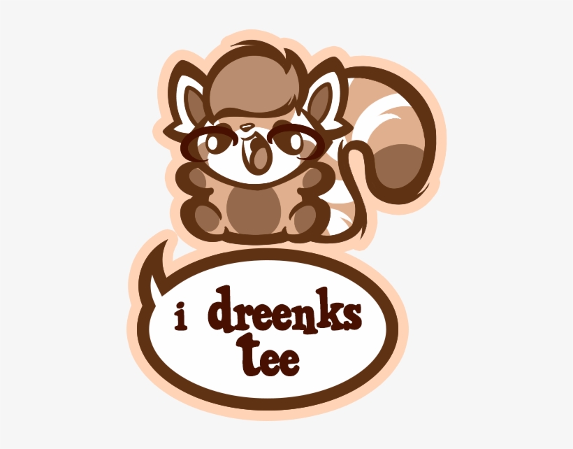 The Tea Lover Red Panda - Cartoon, transparent png #5134590