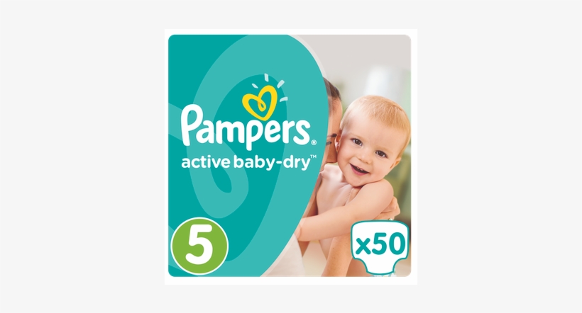 Pampers - Active Baby 64 Nappies - Size 5 Giant Pack, transparent png #5134801