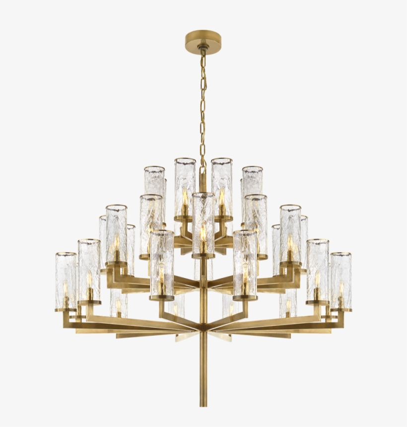 Liaison Triple Tier Chandelier In Antique-burnis - Visual Comfort Kw5202ab-crg Kelly Wearstler Liaison, transparent png #5135886