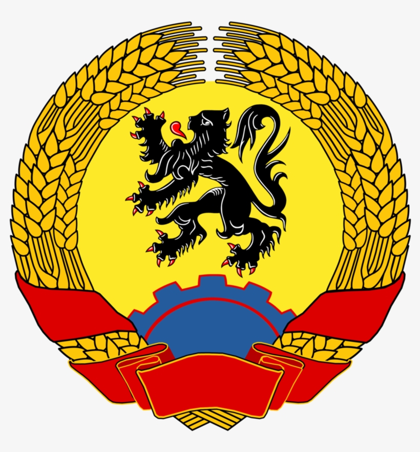 Flemish Communist Coa - Flanders Flag Alternate History, transparent png #5138683