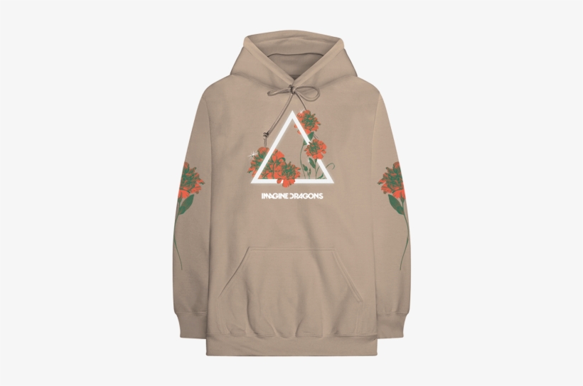 Floral Logo Tan Hoodie - Countdown Hooded Sweatshirt, transparent png #5138909