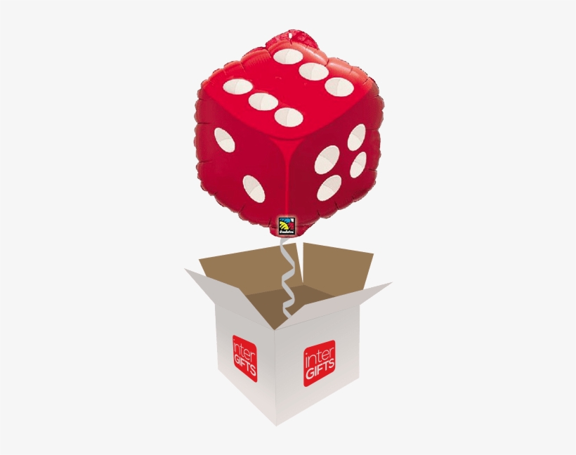Red Dice - 1 Dice Foil Balloon, transparent png #5139505
