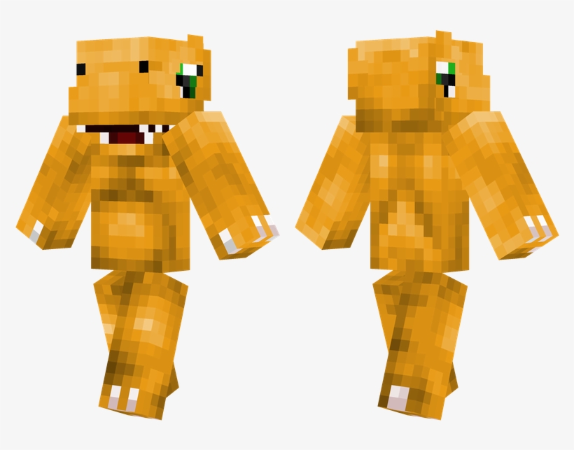 Agumon - Minecraft Skin Agumon, transparent png #5140620