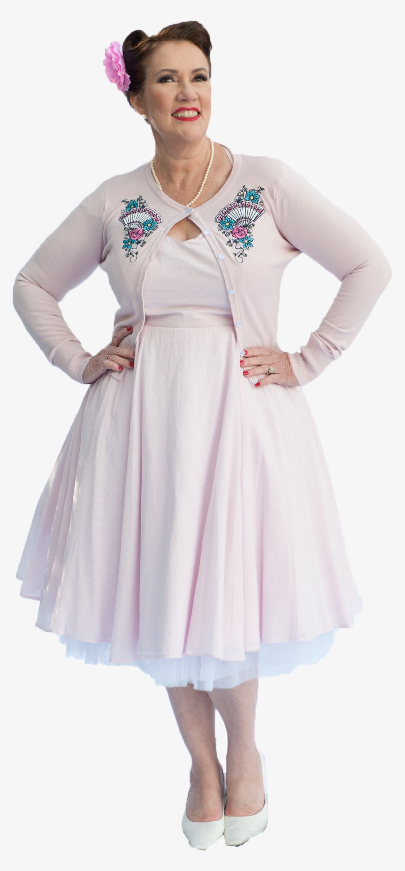 Pretty In Pink Eveline Dress - Hell Bunny, transparent png #5140832