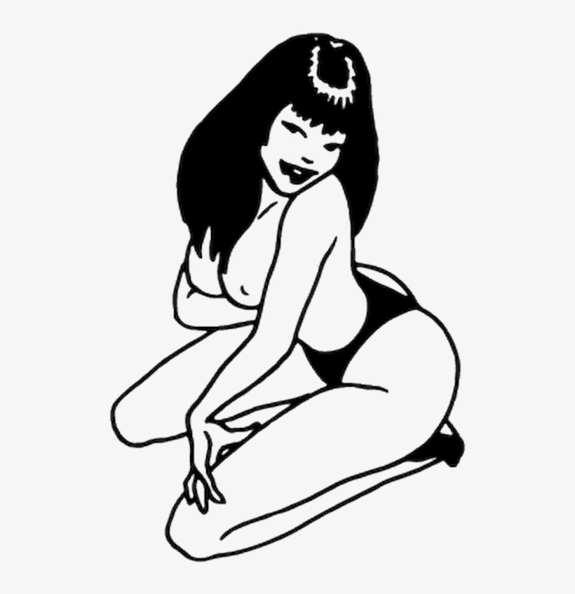 Sexy Pinup Decal Model 2 - Dirty Max Girl, transparent png #5141051