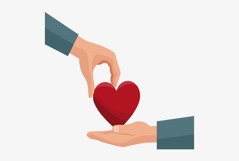 Share - Giving A Heart, transparent png #5142081