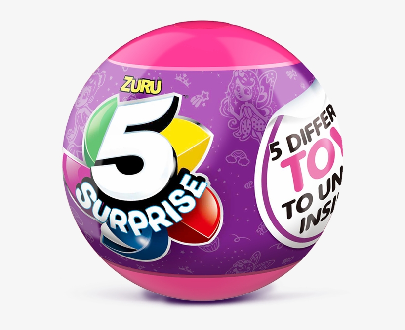 5 Surprise Unboxing Challenge Peel And Reveal Five - Zuru 5-surprise Mystery Ball, transparent png #5145249
