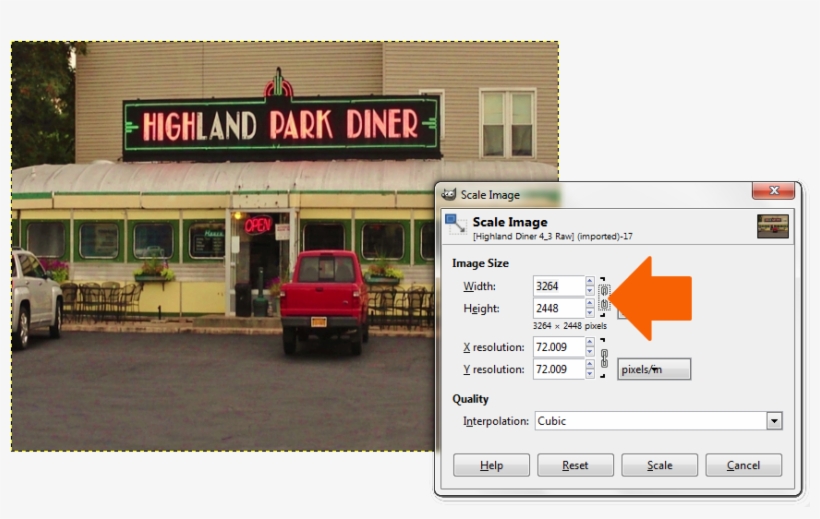 In The Image Menu, Open The Scale Image Dialog Box - Pickup Truck, transparent png #5145349