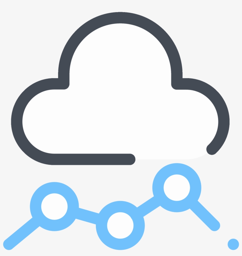 Cloud Line Chart Icon - Icon, transparent png #5145890