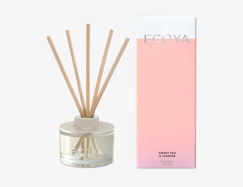 Ecoya Sweet Pea & Jasmine Mini Reed Diffuser 50ml, transparent png #5145945