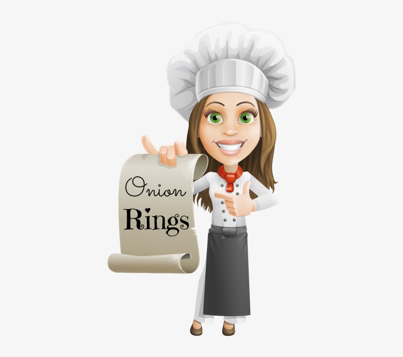 My Youngest Daughter Loves Onion Rings - Pastry Chef Cartoon Girl, transparent png #5147580