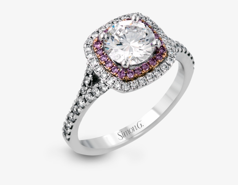 Simon G Double Halo Ring - Ring, transparent png #5148600