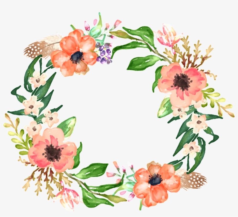 Os Elementos Decorativos Florestais De Flores De Cor - Name Watercolor, transparent png #5149523