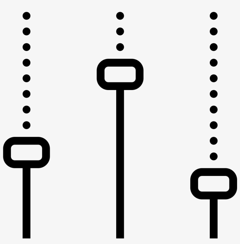 Réglages Vertical Icon - Icon, transparent png #5151298